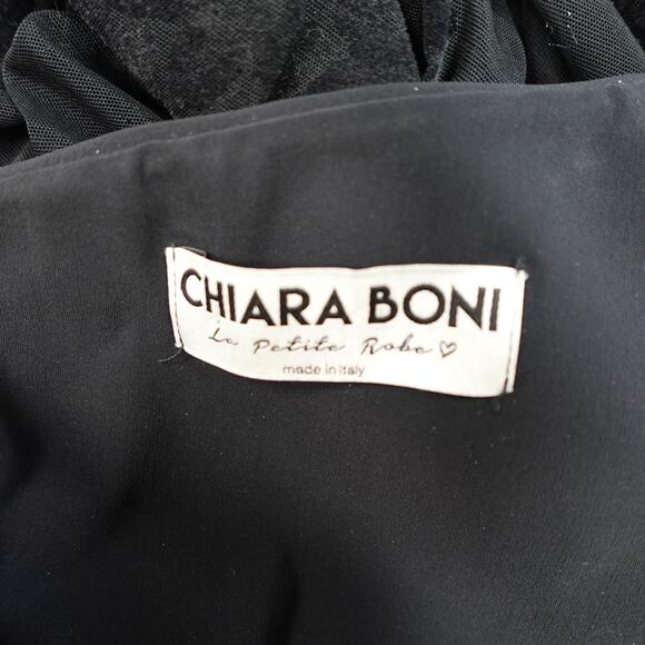 Chiara Boni Jumpsuit Womens 40/Small/4? One Shoulder Velvet Floral Overskirt - Picture 6 of 16